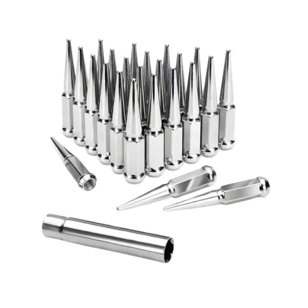 24 PACK CHROME SPIKED LUGS